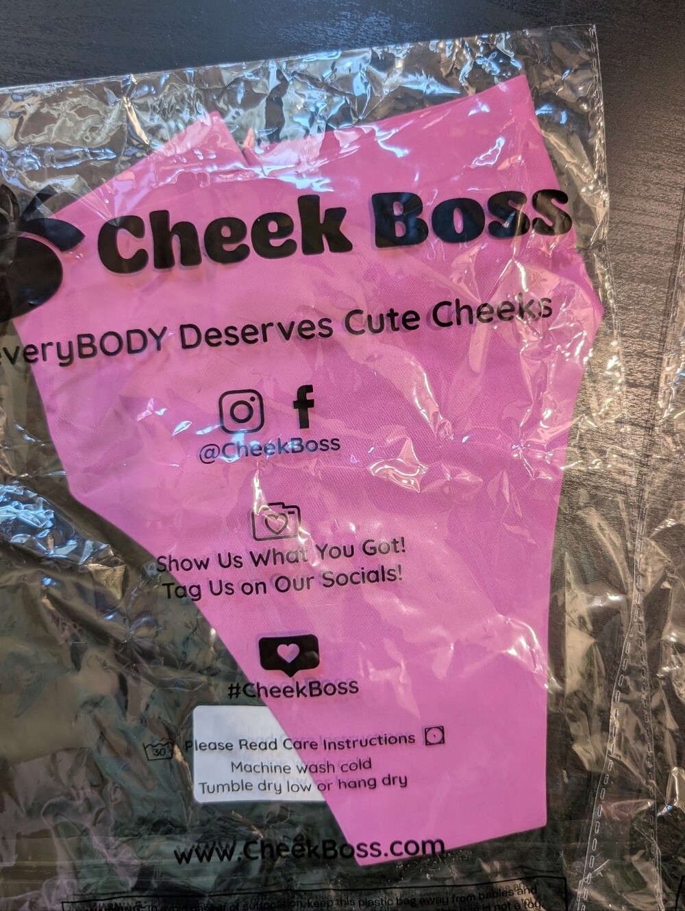 NWT Pink Cheek Boss Thong